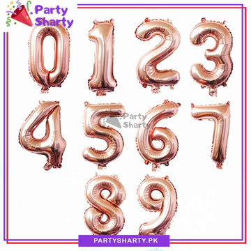 Rose Gold Number Foil Balloon - Jumbo Size (40 inches) for Birthday / Anniversary Party Decoration and Celebration